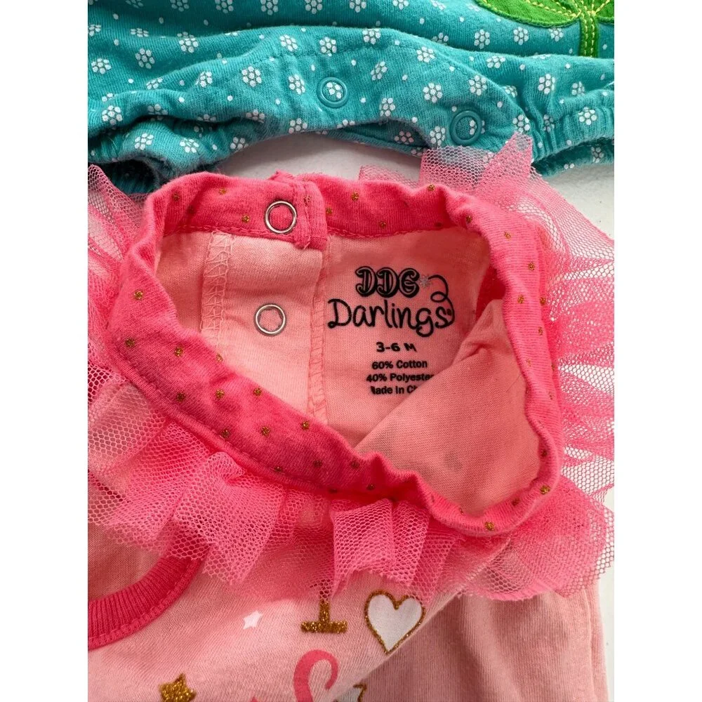 Baby Girls Assorted One piece & Shorts Bundle - Sizes‎ 6M Cotton Blend 15 Piece